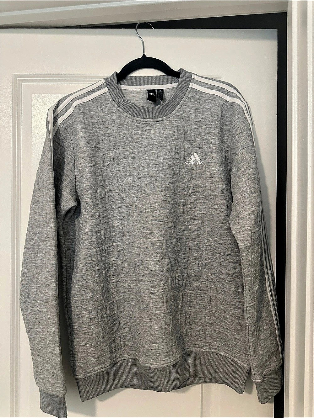 adidas Originals Varsity Crewneck Sweatshirt Gray Medium